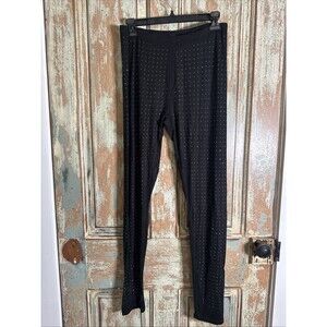 VOCAL Leggings Embellished With Rhinestones Black Soft Large